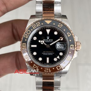Rolex Root Beer Gmt Master II 126711CHNR Oyster 40mm Two Tone Everose Gold | VS Factory V3 Versiyon | Tungsten 18K | DD3285 | High Weight | Super Clone Swiss ETA Saat