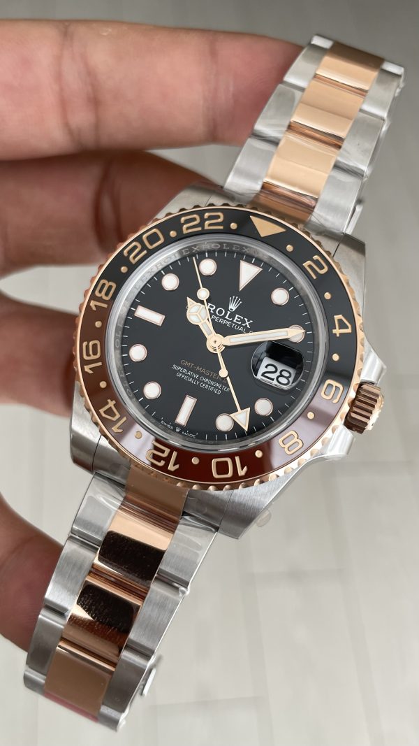 Rolex Root Beer Gmt Master II 126711CHNR Oyster 40mm Two Tone Everose Gold | VS Factory V3 Versiyon | Tungsten 18K | DD3285 | High Weight | Super Clone Swiss ETA Saat Rolex Root Beer Gmt Master II 126711CHNR Oyster 40mm Two Tone Everose Gold | VS Factory V3 Versiyon | Tungsten 18K | DD3285 | High Weight | Super Clone Swiss ETA Saat