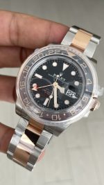 Rolex Root Beer Gmt Master II 126711CHNR Oyster 40mm Two Tone Everose Gold | VS Factory V3 Versiyon | Tungsten 18K | DD3285 | High Weight | Super Clone Swiss ETA Saat