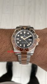 Rolex Root Beer Gmt Master II 126711CHNR Oyster 40mm Two Tone Everose Gold | VS Factory V3 Versiyon | Tungsten 18K | DD3285 | High Weight | Super Clone Swiss ETA Saat