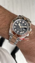Rolex Root Beer Gmt Master II 126711CHNR Oyster 40mm Two Tone Everose Gold | VS Factory V3 Versiyon | Tungsten 18K | DD3285 | High Weight | Super Clone Swiss ETA Saat