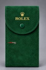 Rolex Saat Kılıfı Süet Yeşil