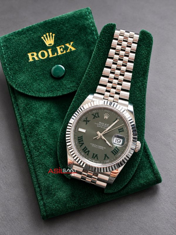 Rolex Saat Kılıfı Süet Yeşil Rolex Saat Kılıfı Süet Yeşil