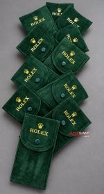Rolex Saat Kılıfı Süet Yeşil