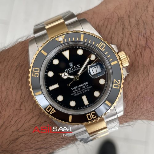 Rolex Submariner Date 126613LN Oyster 41mm Two Tone Gold VS Factory V2 | Tungsten 18K | DD3235 | High Weight | Super Clone Swiss ETA Saat
