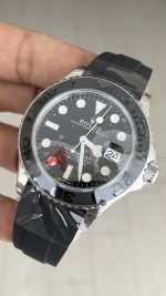 Rolex Yacht Master 226659 Siyah 42mm Oysterflex | VS Factory V3 Versiyon | Tungsten 18K | DD3235 | High Weight | Super Clone Swiss ETA Saat