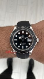 Rolex Yacht Master 226659 Siyah 42mm Oysterflex | VS Factory V3 Versiyon | Tungsten 18K | DD3235 | High Weight | Super Clone Swiss ETA Saat