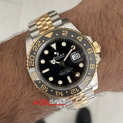 Rolex Zombie Gmt Master II 126710BLNR Jubilee 40mm Two Tone Gold | VS Factory V3 Versiyon | Tungsten 18K | DD3285 | High Weight | Super Clone Swiss ETA Saat