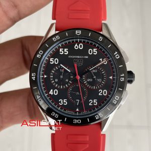 TAG Heuer Porsche Carrera Chronograph 44mm Kırmızı Replika Saat