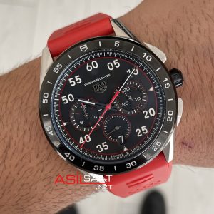 TAG Heuer Porsche Carrera Chronograph 44mm Kırmızı Replika Saat