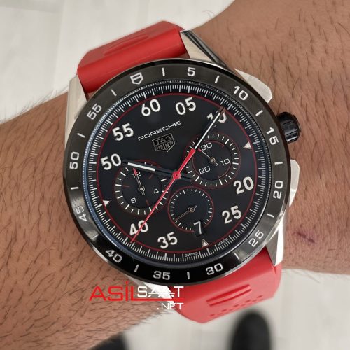 TAG Heuer Porsche Carrera Chronograph 44mm Kırmızı Replika Saat