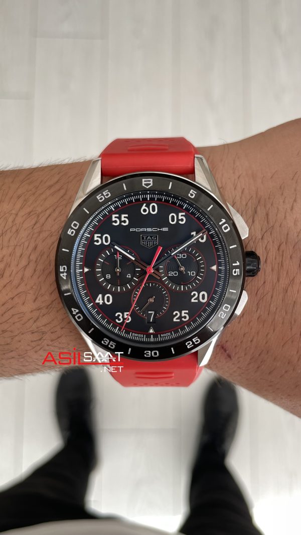 TAG Heuer Porsche Carrera Chronograph 44mm Kırmızı Replika Saat TAG Heuer Porsche Carrera Chronograph 44mm Kırmızı Replika Saat