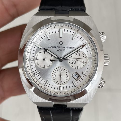 Vacheron Constantin Overseas Silver 44mm Beyaz Kadran Replika Saat
