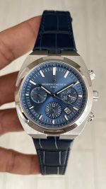 Vacheron Constantin Overseas Silver 44mm Mavi Kadran Replika Saat