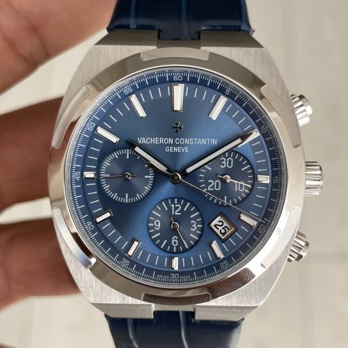 Vacheron Constantin Overseas Silver 44mm Mavi Kadran Replika Saat