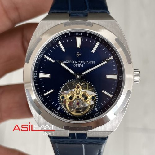 Vacheron Constantin Overseas Tourbillon Mavi Kadran 44mm Replika Saat