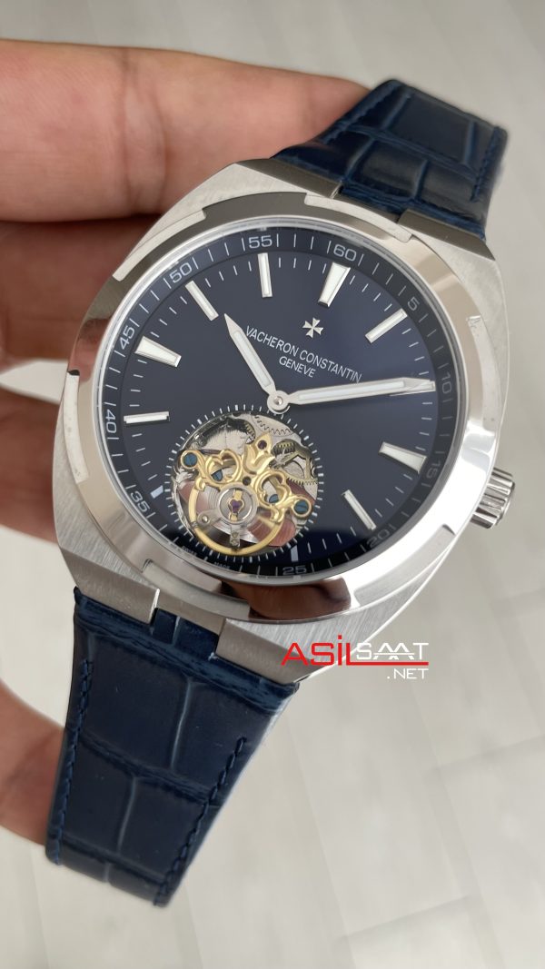 Vacheron Constantin Overseas Tourbillon Mavi Kadran 44mm Replika Saat Vacheron Constantin Overseas Tourbillon Mavi Kadran 44mm Replika Saat