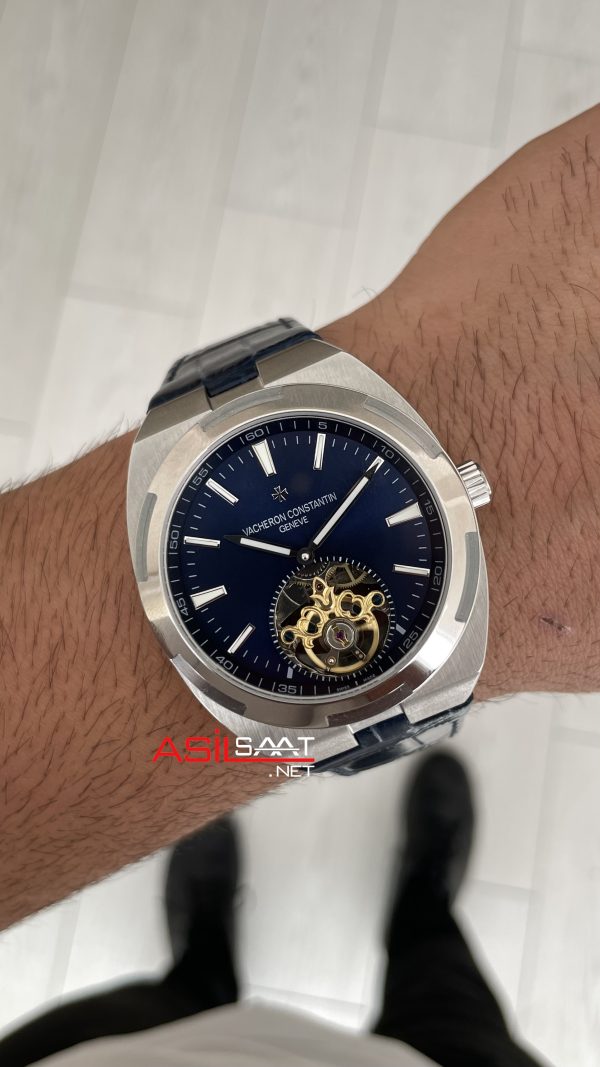 Vacheron Constantin Overseas Tourbillon Mavi Kadran 44mm Replika Saat Vacheron Constantin Overseas Tourbillon Mavi Kadran 44mm Replika Saat