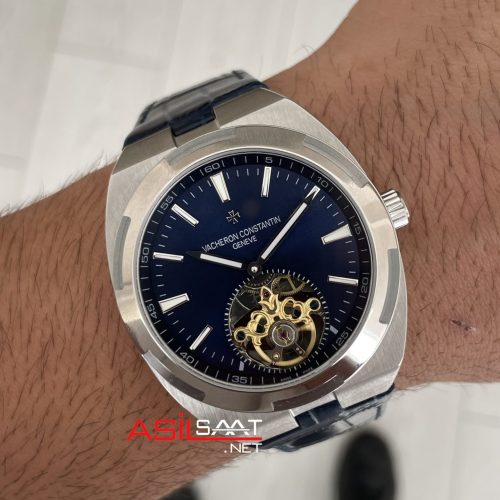 Vacheron Constantin Overseas Tourbillon Mavi Kadran 44mm Replika Saat
