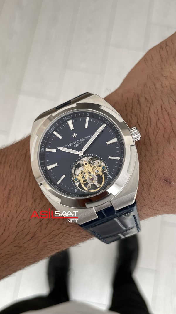 Vacheron Constantin Overseas Tourbillon Mavi Kadran 44mm Replika Saat Vacheron Constantin Overseas Tourbillon Mavi Kadran 44mm Replika Saat