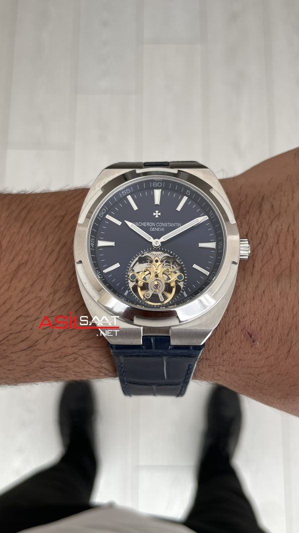 Vacheron Constantin Overseas Tourbillon Mavi Kadran 44mm Replika Saat Vacheron Constantin Overseas Tourbillon Mavi Kadran 44mm Replika Saat