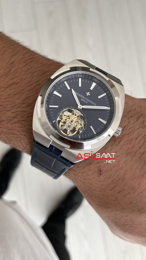 Vacheron Constantin Overseas Tourbillon Mavi Kadran 44mm Replika Saat Vacheron Constantin Overseas Tourbillon Mavi Kadran 44mm Replika Saat